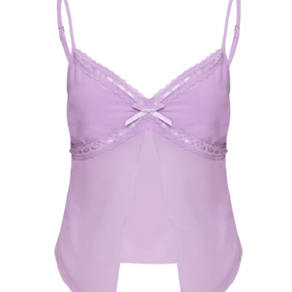 Princess Polly Lavender Lace Trim Camisole US 4